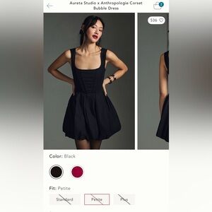 Anthropologie Black Mini Dress